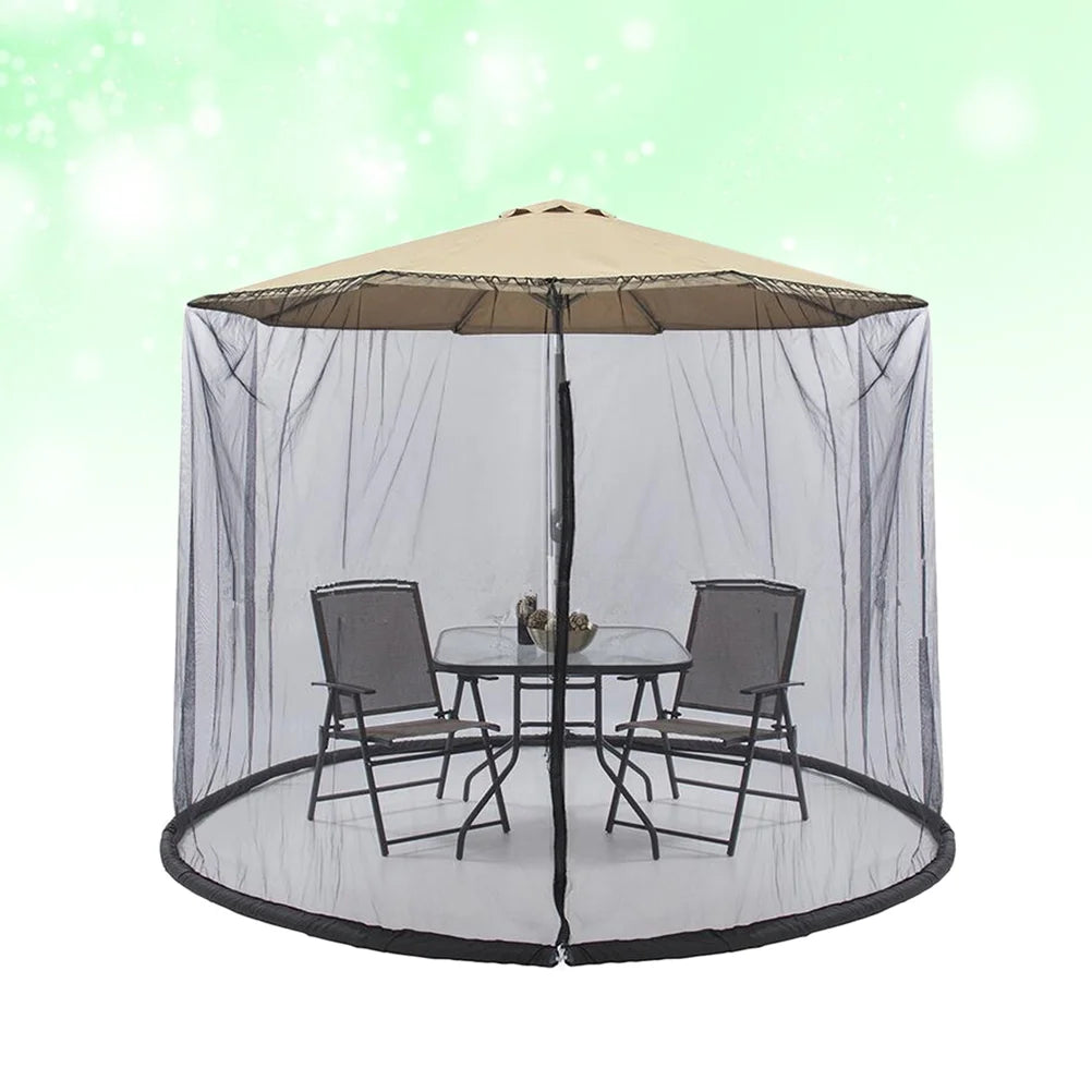 10 x 7.5 ft Mosquito Net Garden Parasols Umbrella with Netting