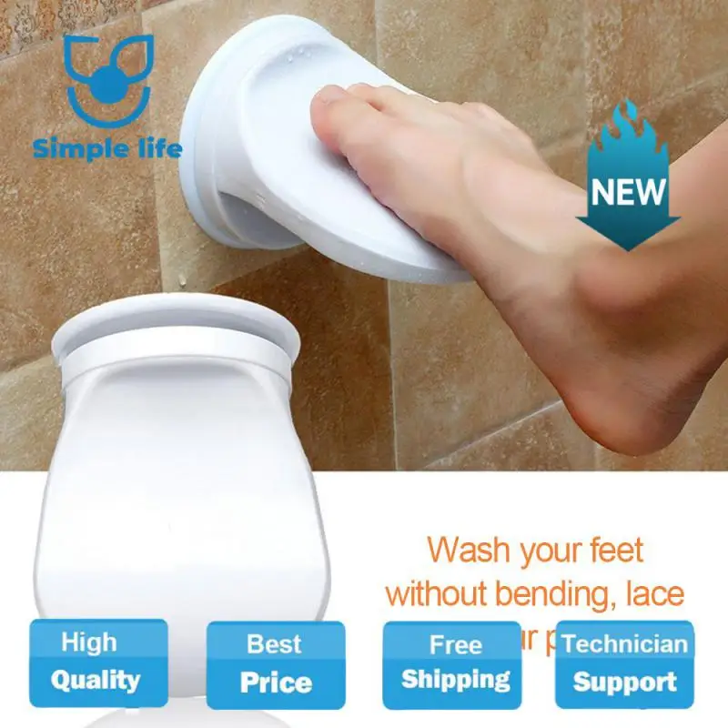 Bathroom Wall-Mounted Shower Foot Rest Shaving Leg Step Aid Grip Holder Pedal Step Suction Cup Non Slip Foot Pedal Wash Feet