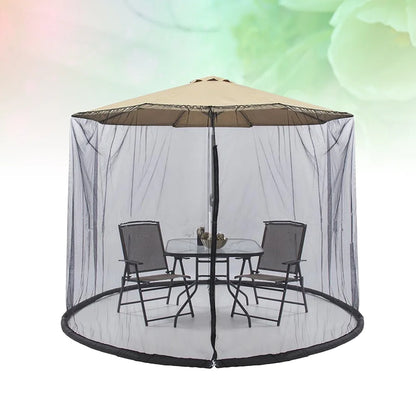 10 x 7.5 ft Mosquito Net Garden Parasols Umbrella with Netting