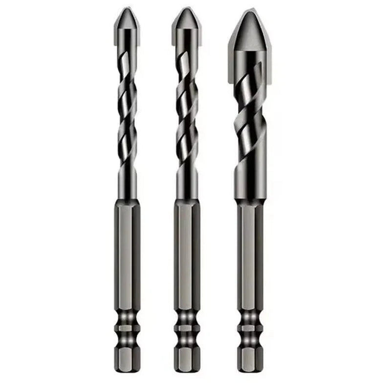 3/4 Pcs High-Strength Eccentric Twist Drill Bit Tungsten Steel Masonry Drill Bits Metal Twist Drill Bits for Glass/Tile/Wood