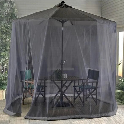 10 x 7.5 ft Mosquito Net Garden Parasols Umbrella with Netting