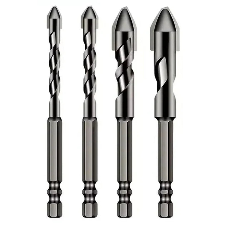 3/4 Pcs High-Strength Eccentric Twist Drill Bit Tungsten Steel Masonry Drill Bits Metal Twist Drill Bits for Glass/Tile/Wood